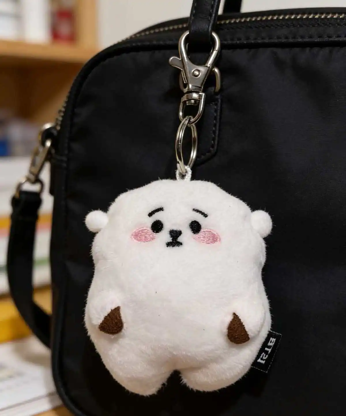 BT21 Cartoon Plush Toy Keychain - Kawaii Aries RJ Pendant Backpack Accessory, Anime Merchandise