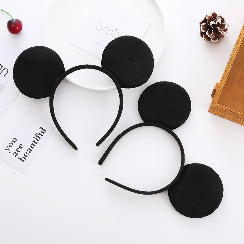 Hair accessories hair headband cartoon LED mouse ears headband for boys and girls birthday party black headwear costume cosplay decoration flashing hairband