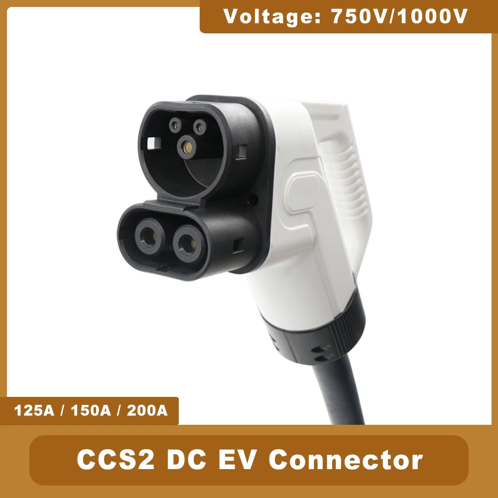 CCS 2 DC EV Charging Plug Type 2 IEC 62169 150A 200A Fast Car Ev Charger  Connector For Charging Station