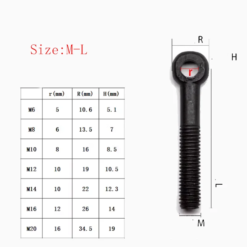 Carbon Steel Screw Ring Link Bolt Q190 Q191 DIN444 UNI6058 Carbon Steel Eye Bolts M6 M8 M10 M12 Ring Link Bolt C0082