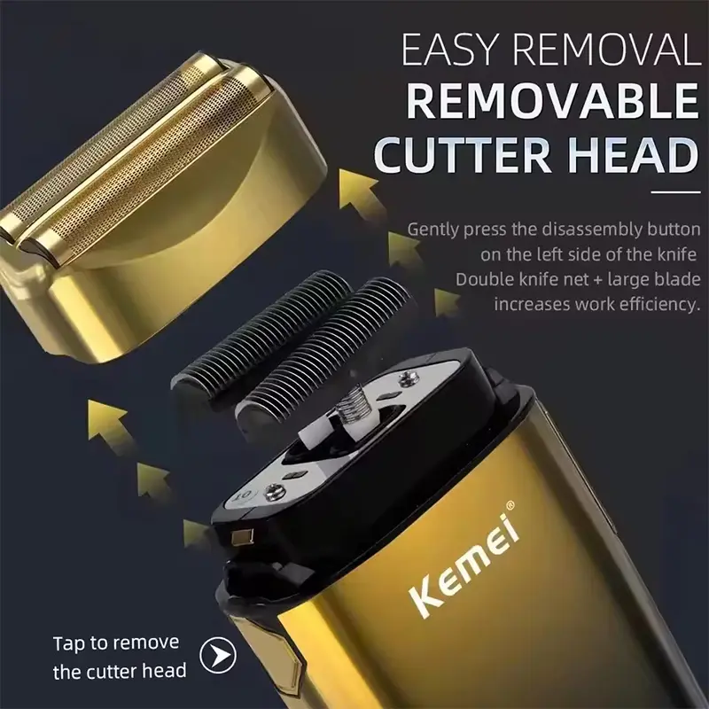Kemei Mens Hair Trimmer 2in1 Grooming Kit Beard Trimmer Professional Electric Razor Shaver Barber Clipper Hair Cutting Machine - Image 4