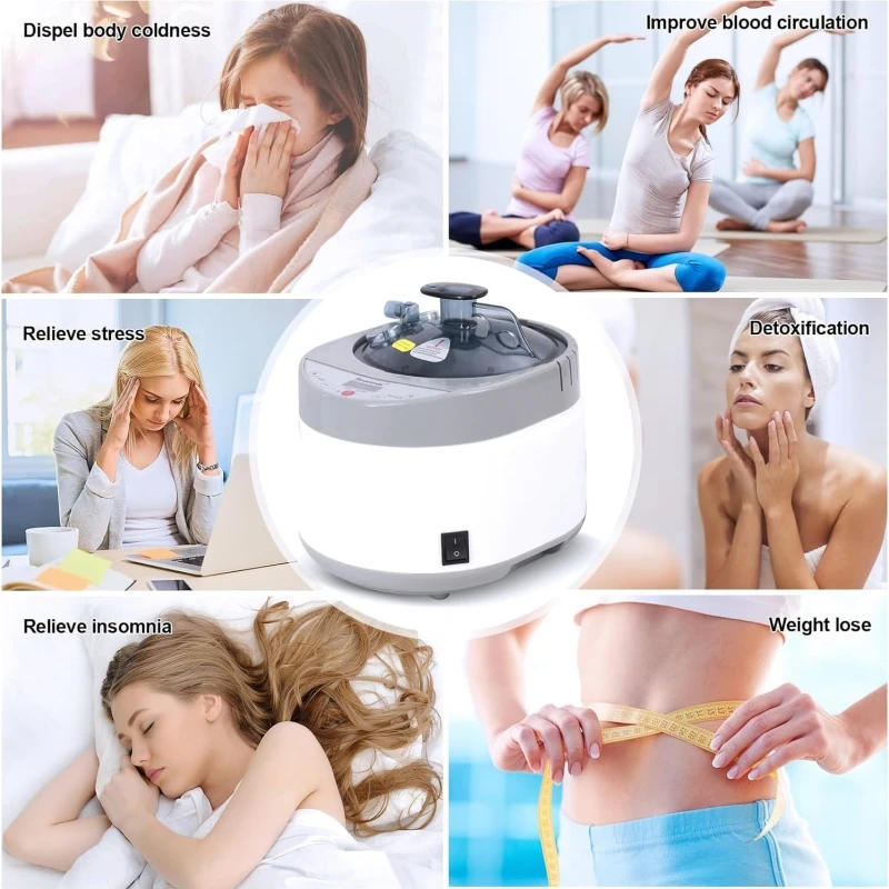 110V/220V 1600W Larger Capacity 4L Steamer Pot Steam Generator For Sauna Room AU US UK EU Plug With Medicine Box 6