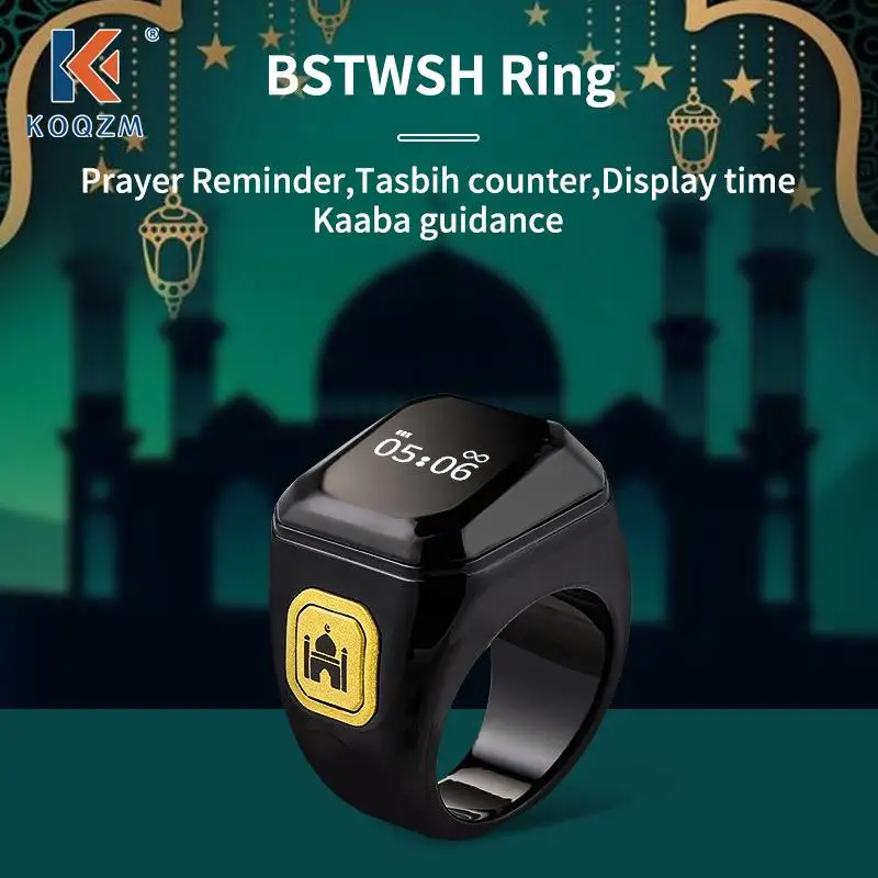 

Muslim Smart Ring Tally Tasbeeh Counter 5 Prayer Time Reminder Bluetooth Speaker