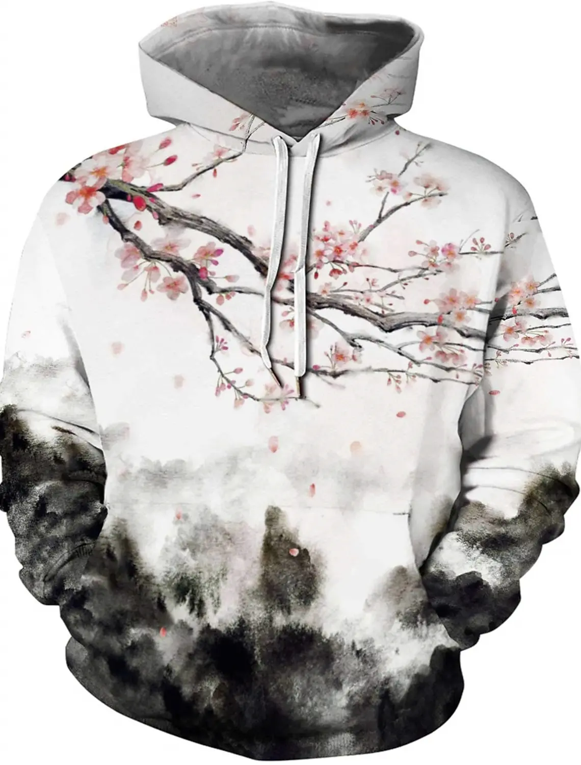 thumbnail image 1 of Sudadera con capucha para pareja, nueva moda 2024, informal, impresión 3D diaria, tinta salpicada, pintura de concepción artística, cómoda, 1 of 4