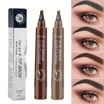 Waterproof Natural Eyebrow Pencil Four Fork Eyebrow Pen Eye Brow Tint Eyebrow Pen Long Lasting Beauty Eye Makeup Tools