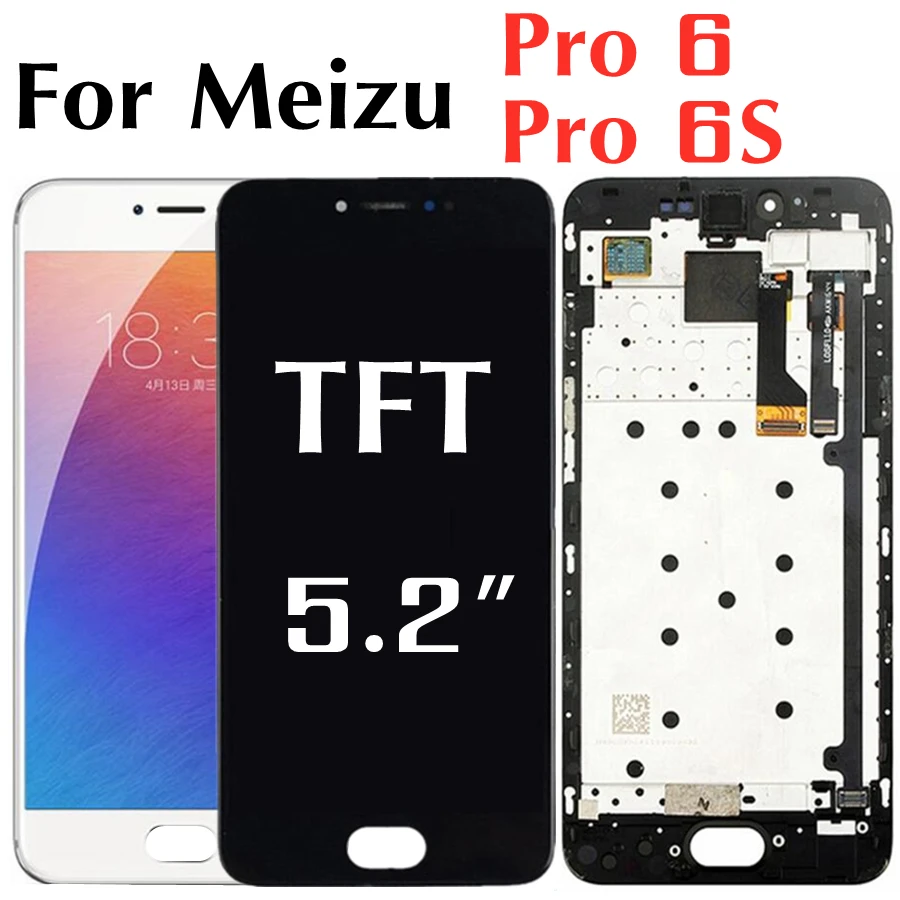 

Для Meizu Pro 6 Pro6 M570M M570C M570Q фотоэкран с рамкой дигитайзер Замена для Meizu pro 6S LCD