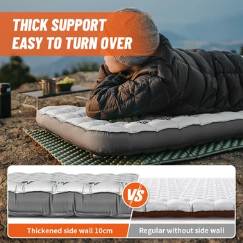 Naturehike 2026 Camping Air Mattress Ultralight 6.5 High R-Value Winter Warm 10cm Thicken Outdoor Portable Sleeping Mats Air Bed 2