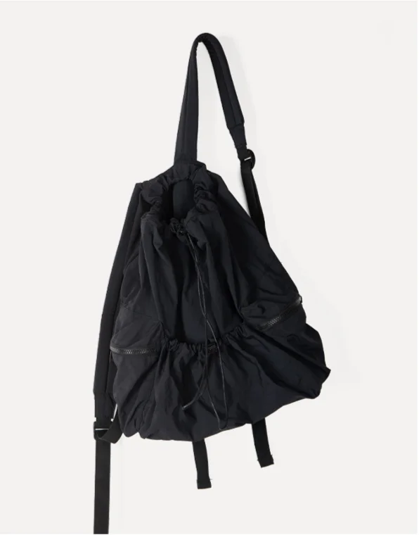 Sac à dos de voyage léger pour femme avec cordon de serrage en tissu nylon forestier de conception de niche japonaise et coréenne 2024_voghion.com