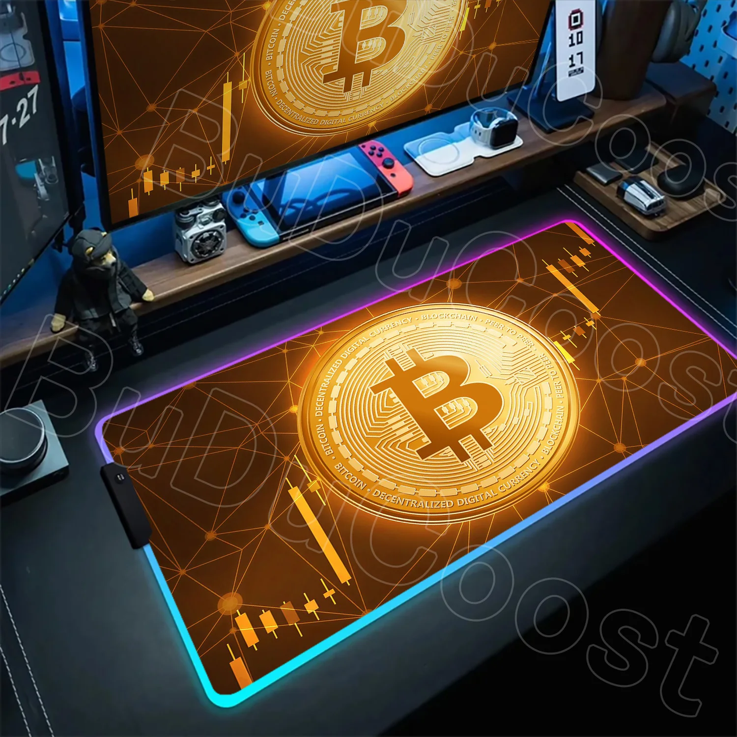 Crypto LED mat rolled up for transport
