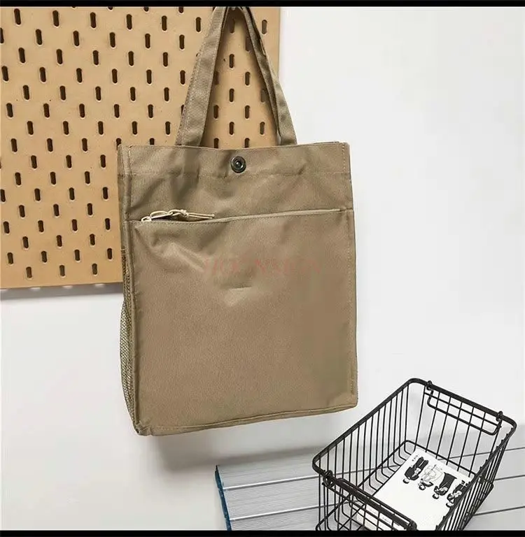 1pcs 캔버스 가방, 대용량 남성용 핸드백, 캐주얼하고 심플한 남성 스타일, 비즈니스 토트백, 파일 가방, 숄더백
