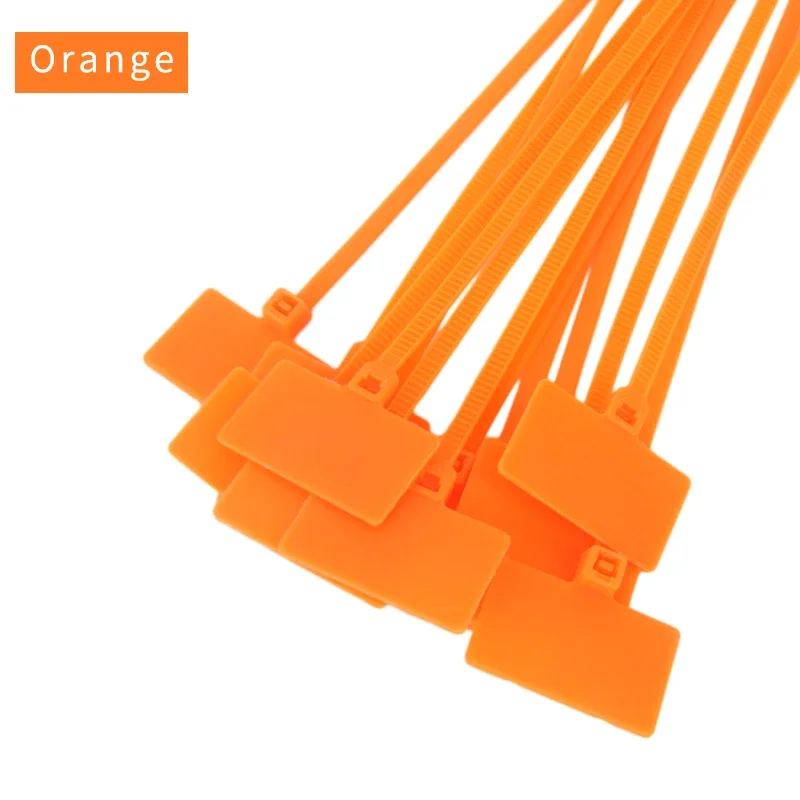 100 Stück Nylon Kabelbinder Mit Etikett – 2x11 Cm, Weiß, Zum Beschriften