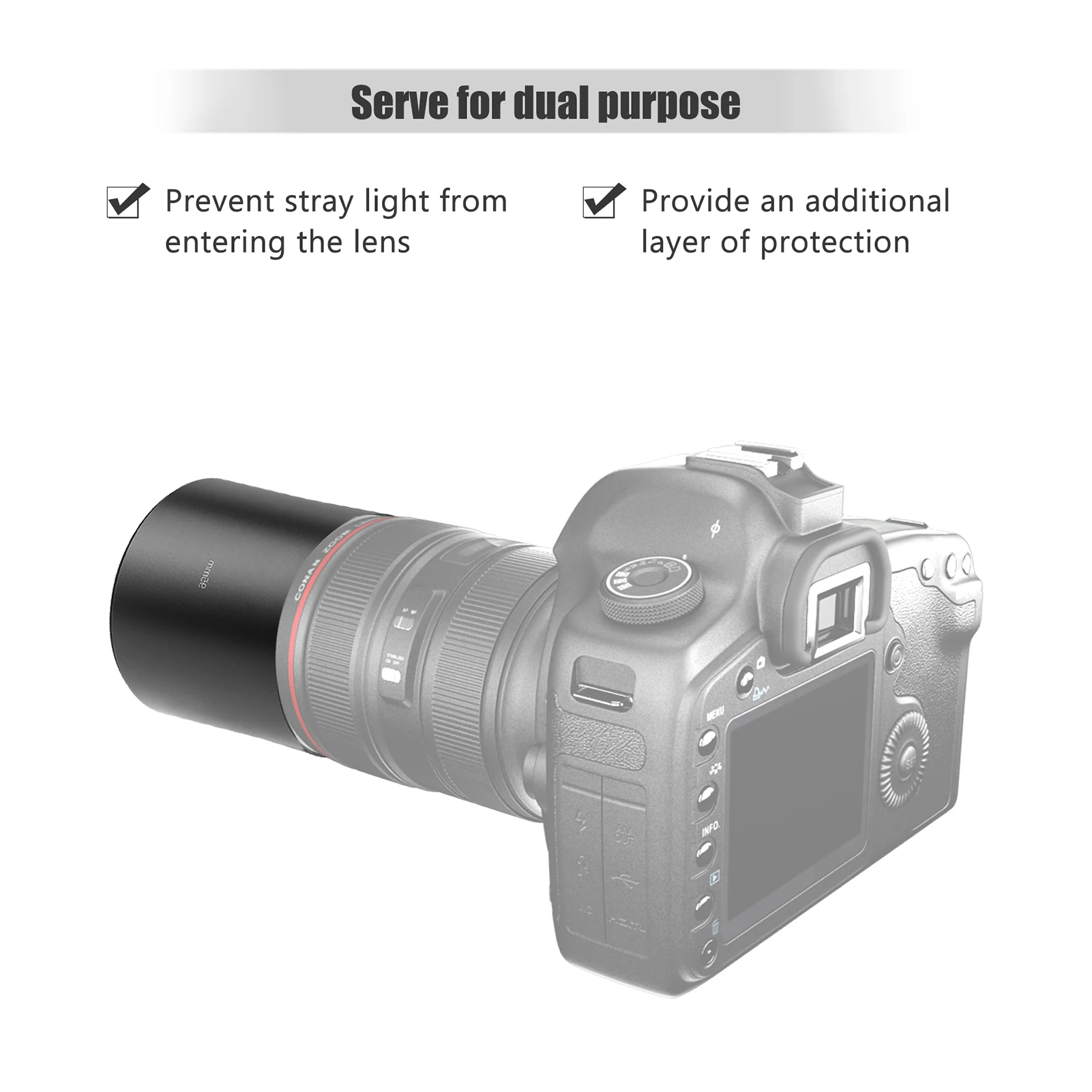 95mm lens hood 78mm x 95mm screw aluminum alloy for camera lens with filter thread for Canon Sony Nikon
