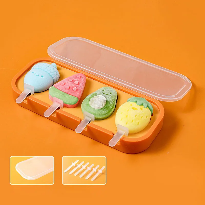Mini Popsicle Ice Cream Ice Cream Mold With Lid For Household Silicone To  Make Sorbet Small Popsicle Mold Box - AliExpress