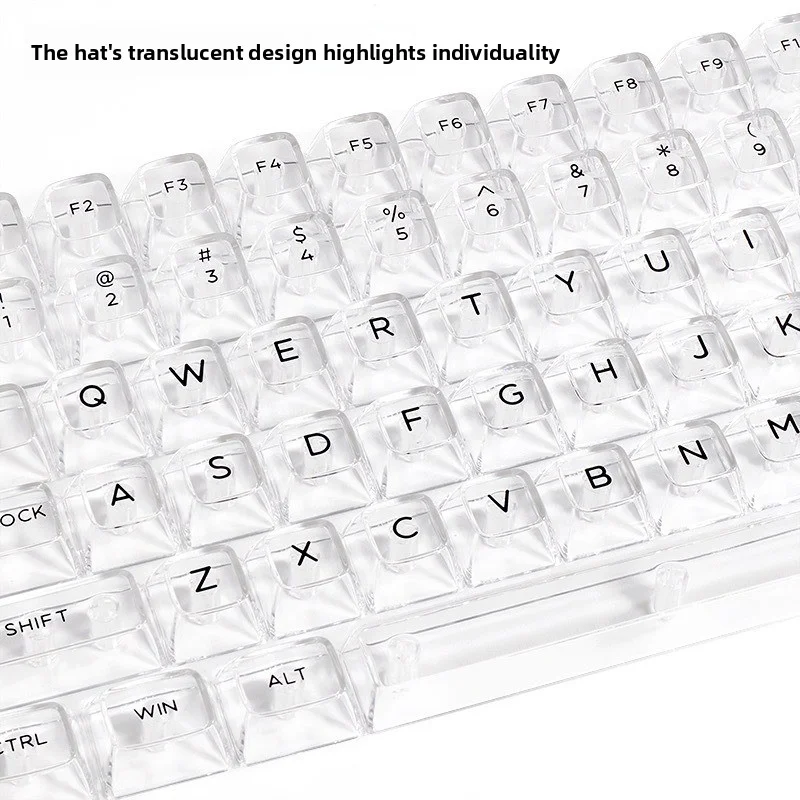 Full Transparent Crystal Keycaps Universal Keycaps for DIY Custom Mechanical Keyboards,Transparent Keycaps 132 Keycaps