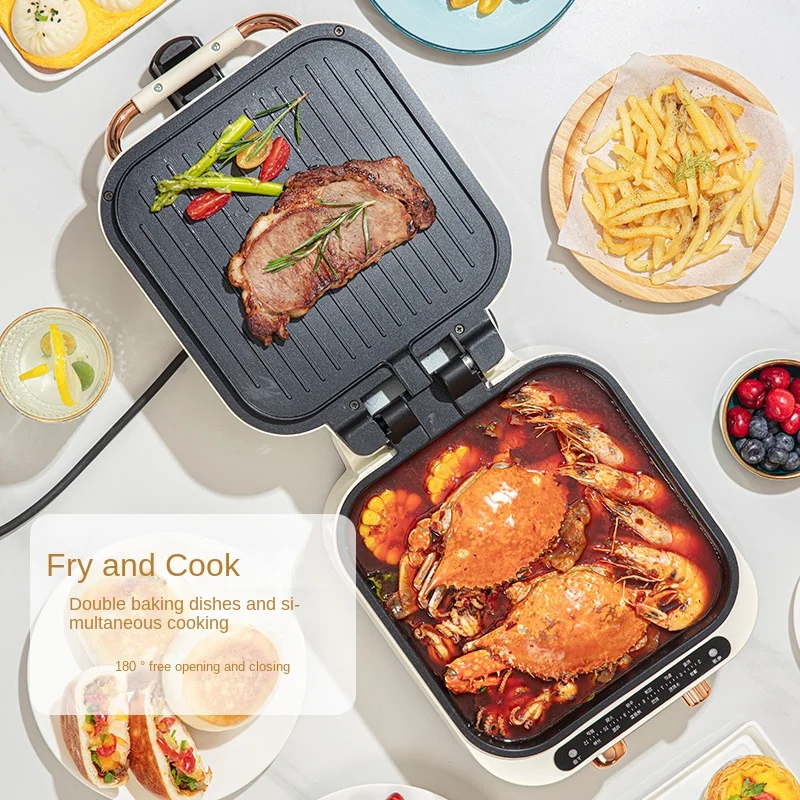 220V Household Electric Cake Pan Electric Hot Pot Non-stick Pancake Machine Double-sided Heating Multi Cooker Frying Pot 2