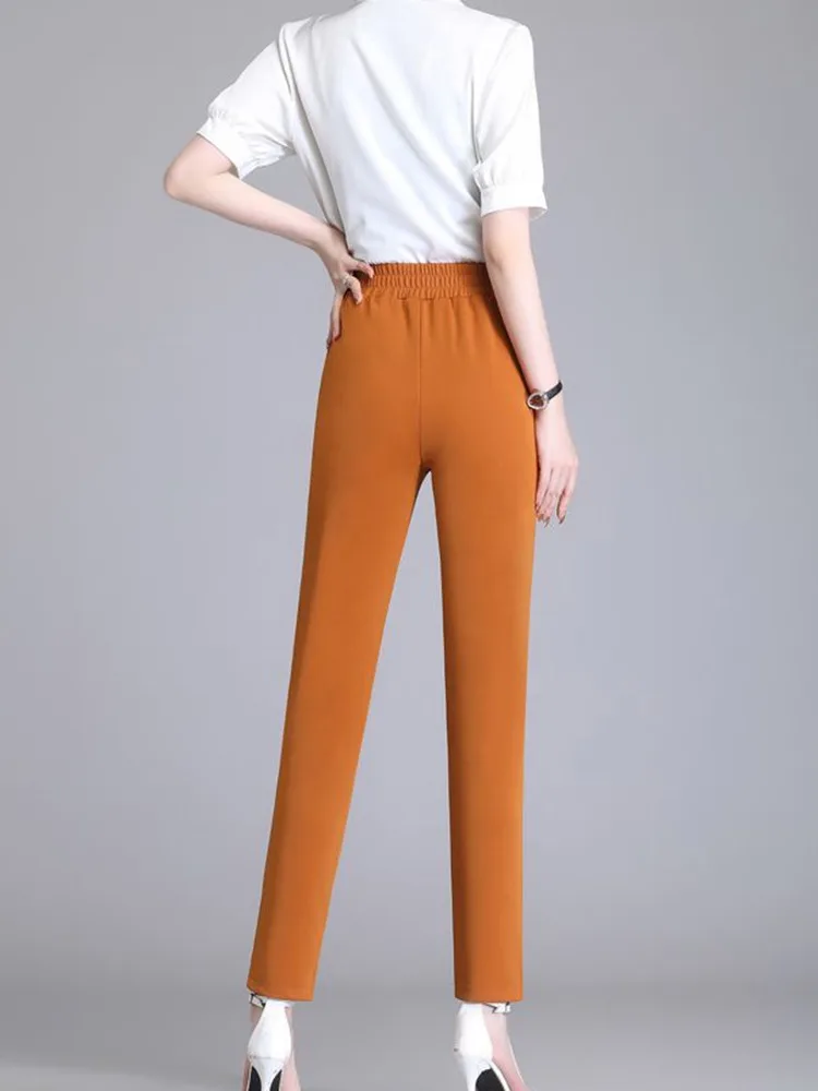 Formal Straight Pencil Pantalone Casual Office Harem Pants High Waist New Korean Elegant Fashion Oversize 4xl Trousers Women