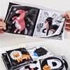 Soft Baby Clothes Book Sensory Toy Black and White High Contrast Visual Stimulation Book Toddler Early Learning Educational Book 5