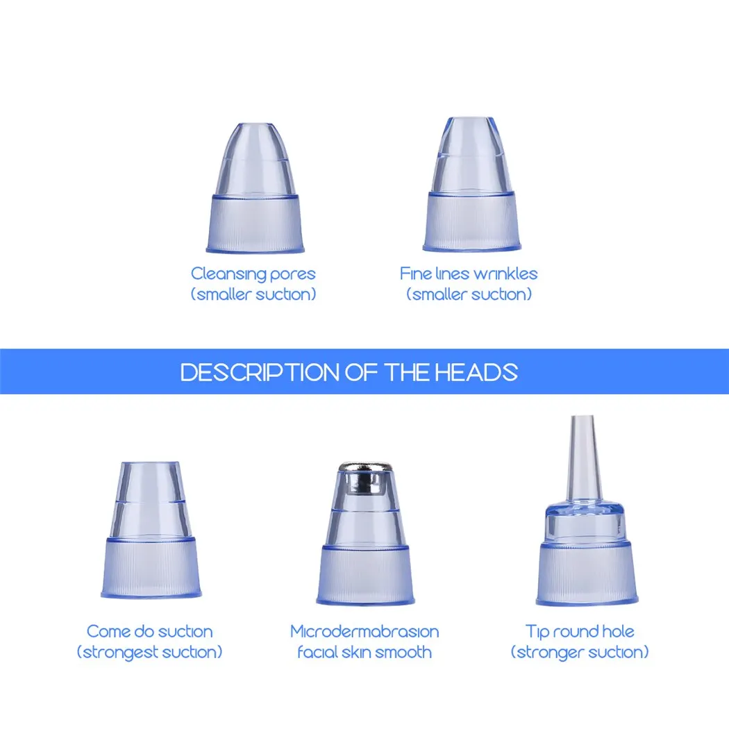Facial Pore Cleanser Acne Remover Blackhead Remover CkeyiN Vacuum Blackhead Remover Electric Facial Acne Cleaner Pimple Pore Cleansing Device Black Nose Point Beauty Skin Care Tool