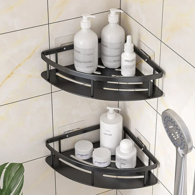 Adhesive Shower Shelf Organizer Wall Mounted Bathroom Shelf Corner Shower  Caddy No Drilling Shower Shelf for Inside Shower - AliExpress