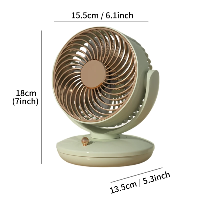 USB Desktop Oscillating Fan 3