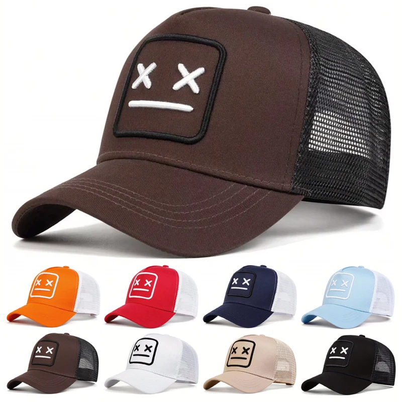 Unisex XX Embroidery Baseball Net Caps Adjustable Casual Hats Spring And Summer Outdoor Sunscreen Hat_voghion.com