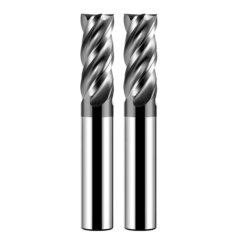 Carbide Drill Bits HRC72 Tungsten Steel Carbide End Mills 3 4 6 8 10 12 20 CNC Tools Milling Cutter for Stainless Steel 4 Flute Router Bits