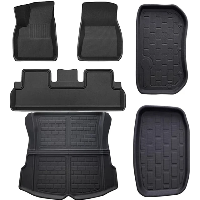 MICHELIN | Universal All Weather Car Floor Mats, 4 pcs, Trim to Fit Design  Full Coverage Odorless Rubber Floor Mat, Liners-Deep Dish Heavy Duty Rubber