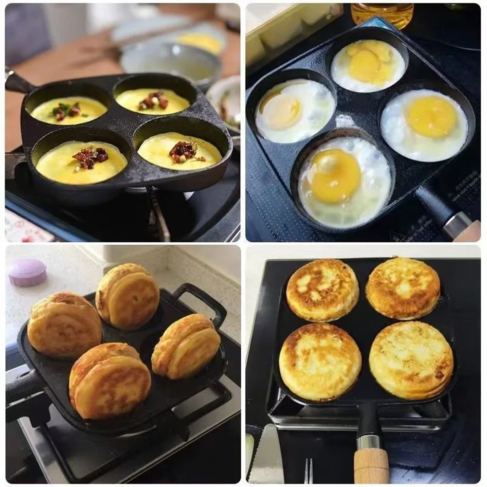 4 Hole Nonstick Egg Frying Pan for Breakfast