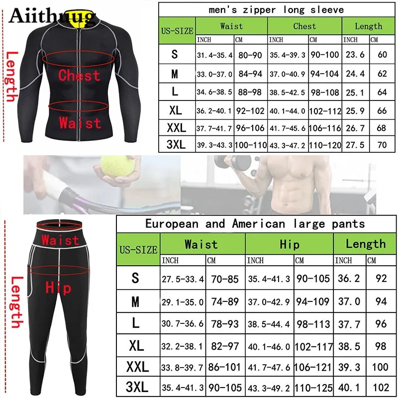 Aiithuug Men's Neoprene Sweatpants Athletic Sauna Sweat Jogger Pants  Running Workout Sports Leggings with Pocket Body Shapers - AliExpress