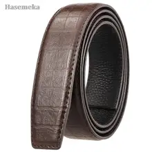

New Style Ratchet Belt Strap Whitout Buckle Genuine Leather The crocodile grain Strap Designer Head layer cowhide Belt