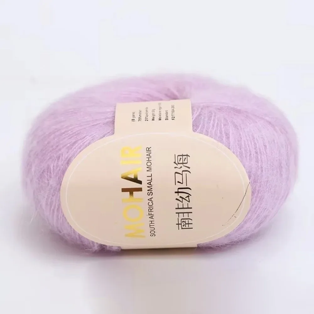 25g 모헤어 원사 따뜻한 용 양모 DIY 재료 크로셰 원사 매우 부드러운 용품 따뜻한 용 양모 원사