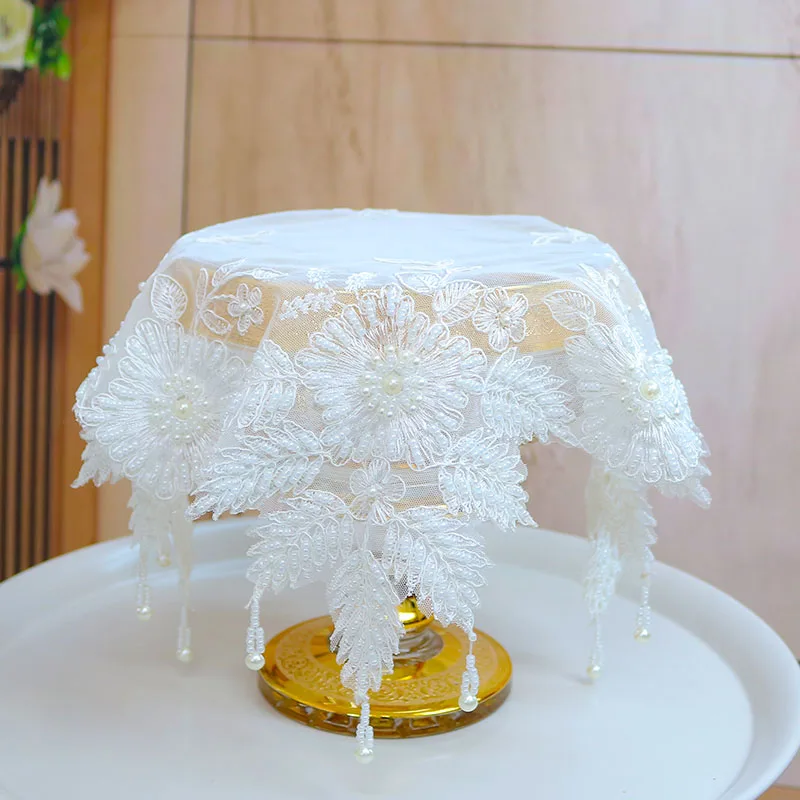 

Table decoration and accessories mesh bead flower embroidery table place mat cloth Wedding Christmas dining tea placemat kitchen