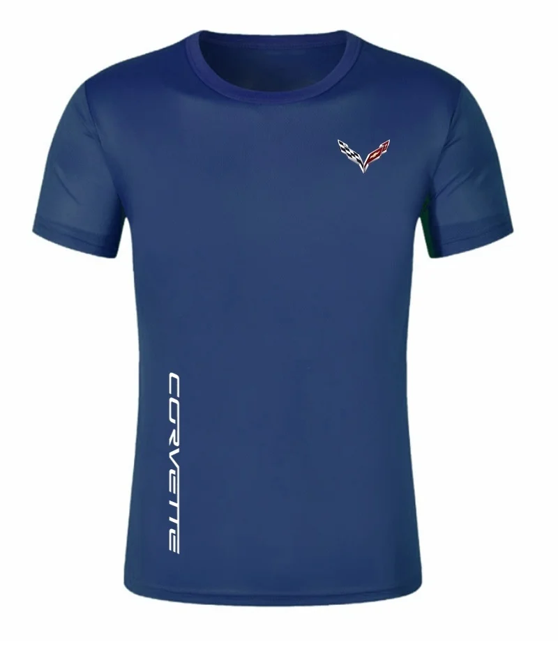 Summer 2022 casual t-shirts man print corvette car male short sleeve tops |