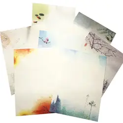 Papier à lettres rétro Style chinois, 8 pièces, papeterie Vintage, impression personnalisée, enveloppe pour Invitation à une fête, DIY bricolage 