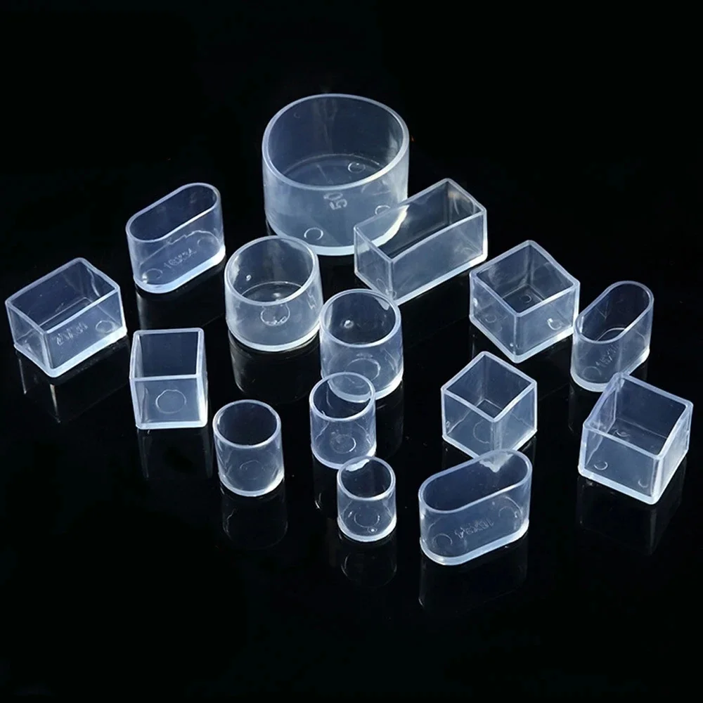 4-12Pcs 의자 다리 모자 보호대 고무 라운드 스퀘어 바닥 테이블 발 커버 양말 파이프 플러그 가구 레벨링 피트 홈 장식