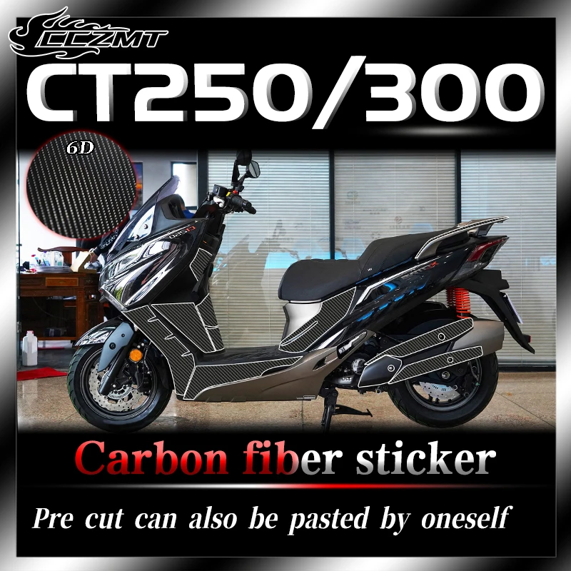 

For KYMCO XCiting CT250 CT300 2021 sticker 6D carbon fiber protection sticker decoration car sticker invisible car clothing film