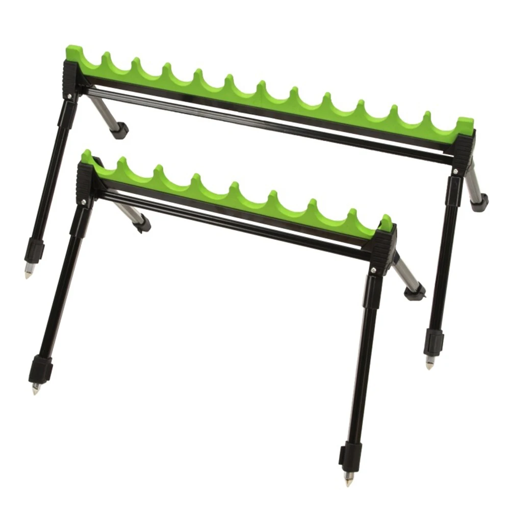 Support canne à pêche réglable 2 sections alliage zinc 4 pieds pêche mer rivière étang