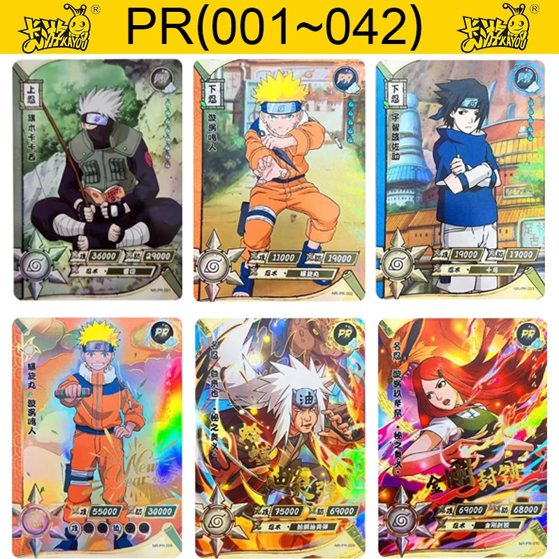 

KAYOU Naruto PR Cards Anime Figures Hatake Kakashi Haruno Sakura Uzumaki Naruto Uchiha Itachi Gaara Rare PR Collection Cards