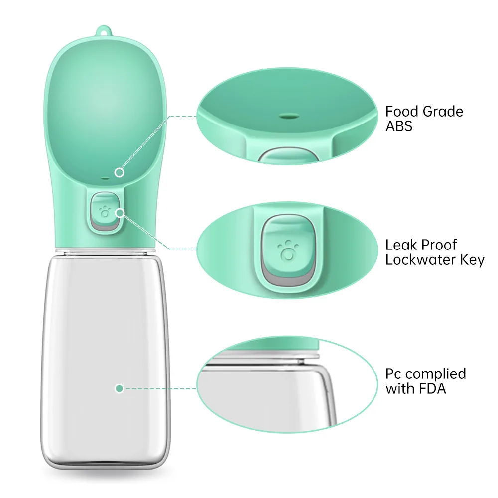 Dog Water Bottle Portable Food and Water Container For Dog Pets Feeder Bowl Outdoor Travel Drinking Bowls Dispenser