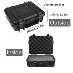 Waterproof Hard Carry Case with Pre-Cut Foam and Safety Protector (340x270x125mm)