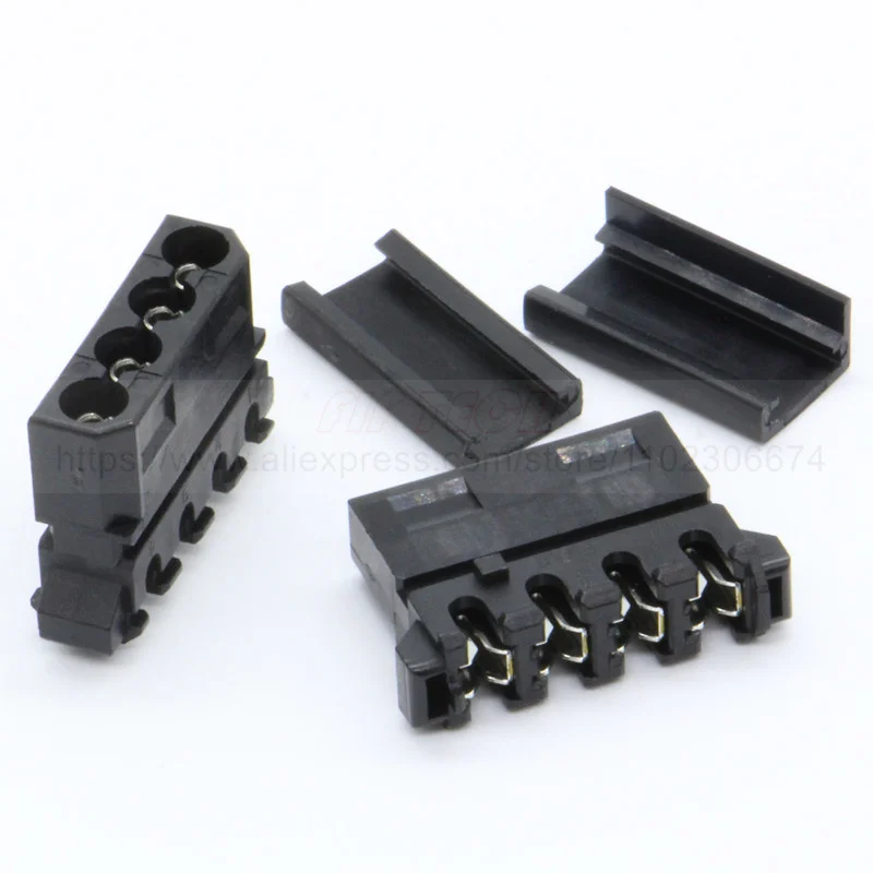 

10pcs/lot 5.08mm Black IDE HDD Power Male Connector Puncture Welding Free With Copper Core For PC/Computer Graphics Card PCI-E