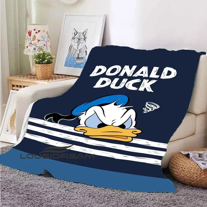 Donald Duck Anime Plush Blanket 3d Flannel Adult Gift Cute Sheet Sofa Children Warm Nap Bath Towel Soft Blanket Fluf