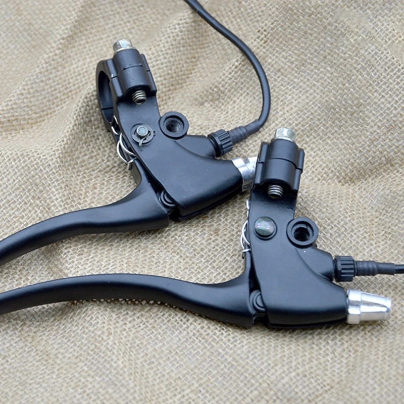 2pcs E Bike Brake Levers Aluminium Alloy Left Right Hand Brake Power Failure Hand Brake Lever for Electric Bike Scoooter
