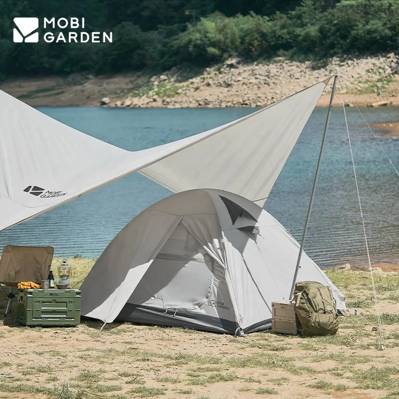 Mobiガーデン-アルミニウムブラケット付き防水キャンプテント