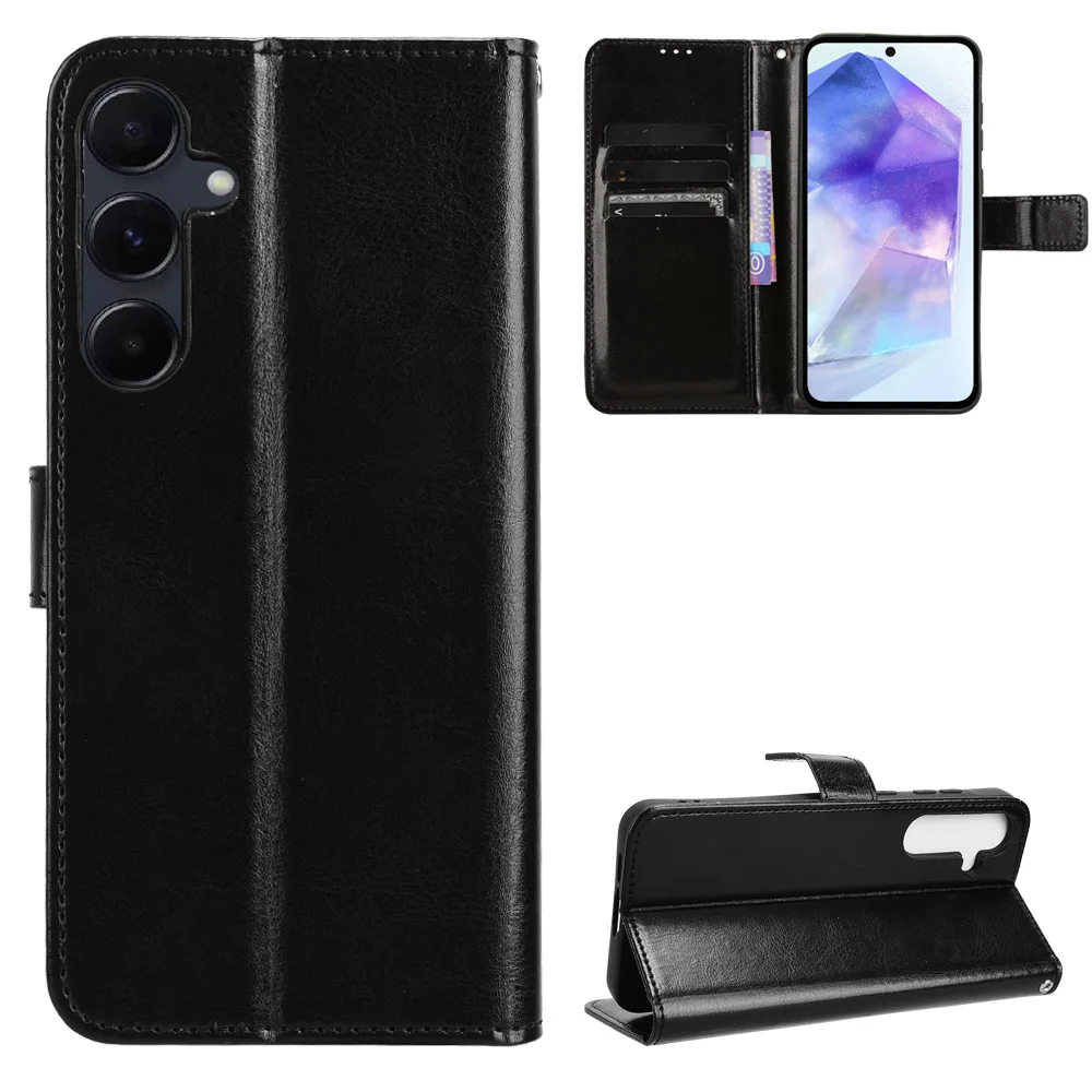 Per Samsung Galaxy A55 5G Custodia Per Telefono A Portafoglio In Pelle Di Lusso Per Samsung Galaxy A55 5G Custodia Per Supporto Funzione Porta Carte