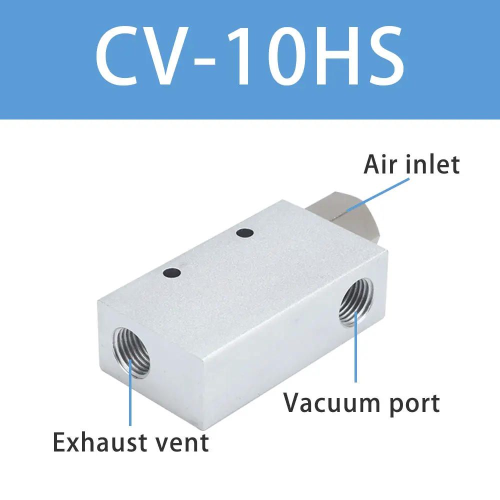 High-Efficiency Pneumatic Vacuum Generator with Venturi Air Exhaust Ejector