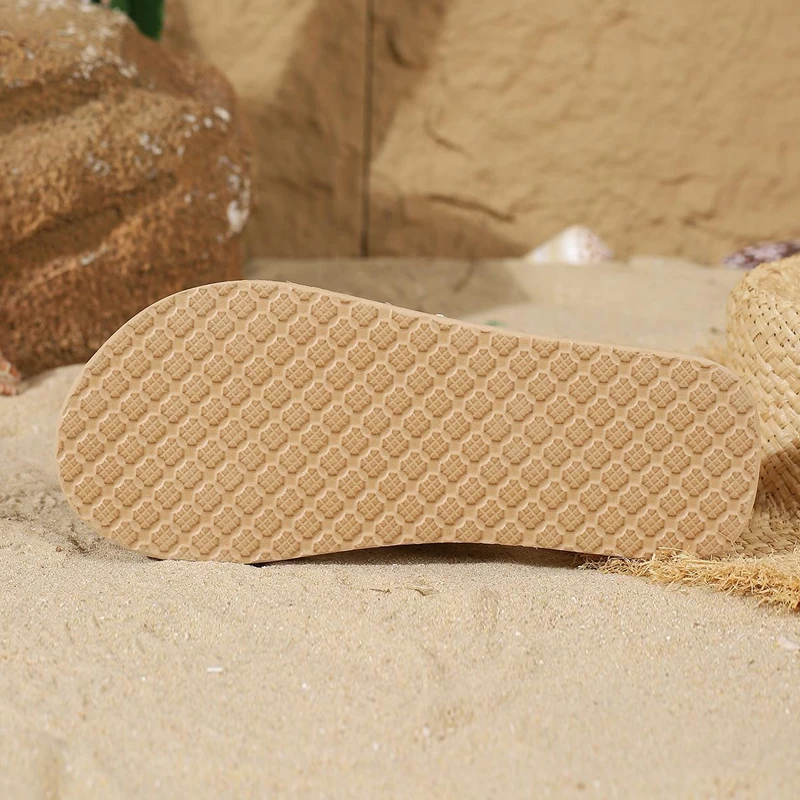 Fashion Home Indoor Slippers Open Toe Mixed Colors Women Beach Linen Shoes Summer Comfortable Flat Slippers Slides Zapatos — view 2