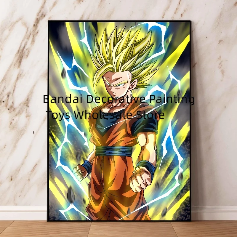 日本のアニメのイラストキャンバスポスター、ドラゴンボールZ