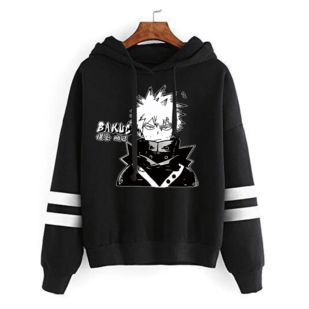 

2021My Hero Academia Female Men Hoodies Harajuku Pullover Sweats Hoodie Fashion Sweatshirts Japan Anime Bakugou Katsuki hoodies