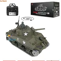 2.4G HENG LONG 1/16 7.0 Upgraded M4A3 Sherman RTR RC Tank 3898 Metal Tracks TH17671-SMT4 2